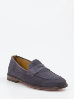 Officine Creative – Loafer aus Veloursleder in Grau