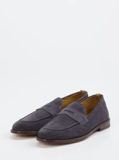 Officine Creative – Loafer aus Veloursleder in Grau
