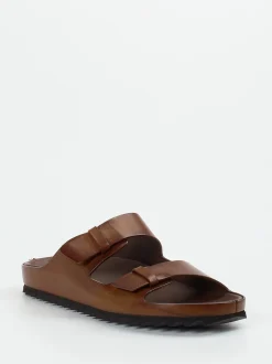 Officine Creative – Pantolette aus Kalbleder mittelbraun