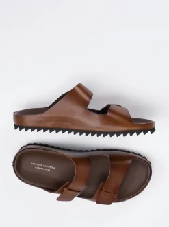 Officine Creative – Pantolette aus Kalbleder mittelbraun