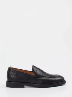 Officine Creative – Penny Loafer aus Hirschleder Schwarz