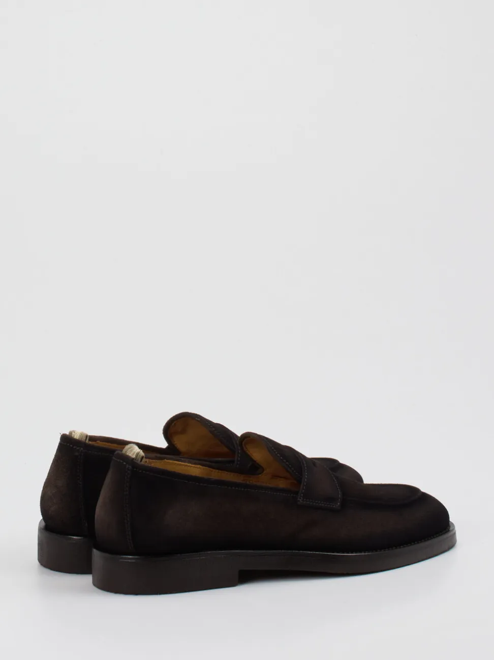 Officine Creative – Penny Loafer aus Veloursleder Dunkelbraun