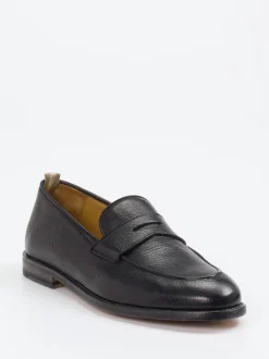 Officine Creative – Penny Loafer aus Hirschleder Schwarz