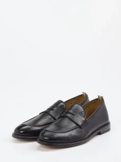 Officine Creative – Penny Loafer aus Hirschleder Schwarz