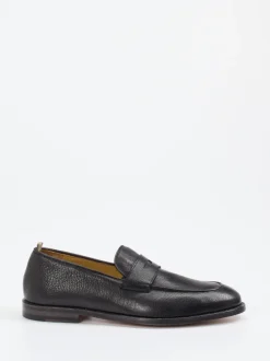 Officine Creative – Penny Loafer aus Hirschleder Schwarz
