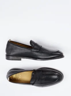 Officine Creative – Penny Loafer aus Hirschleder Schwarz