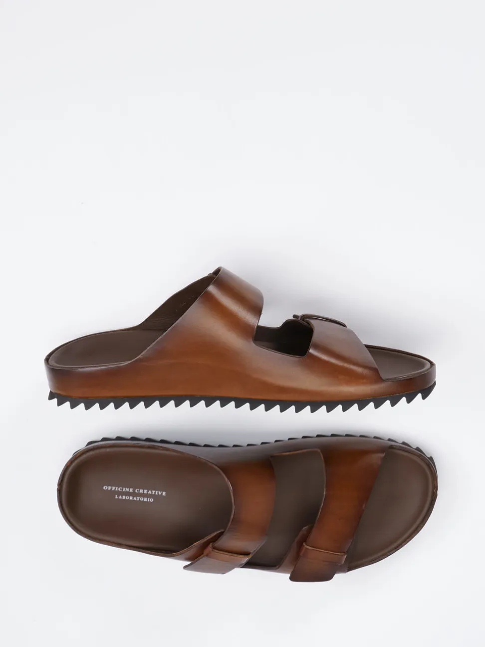 Officine Creative – Slides aus Kalbleder in Braun