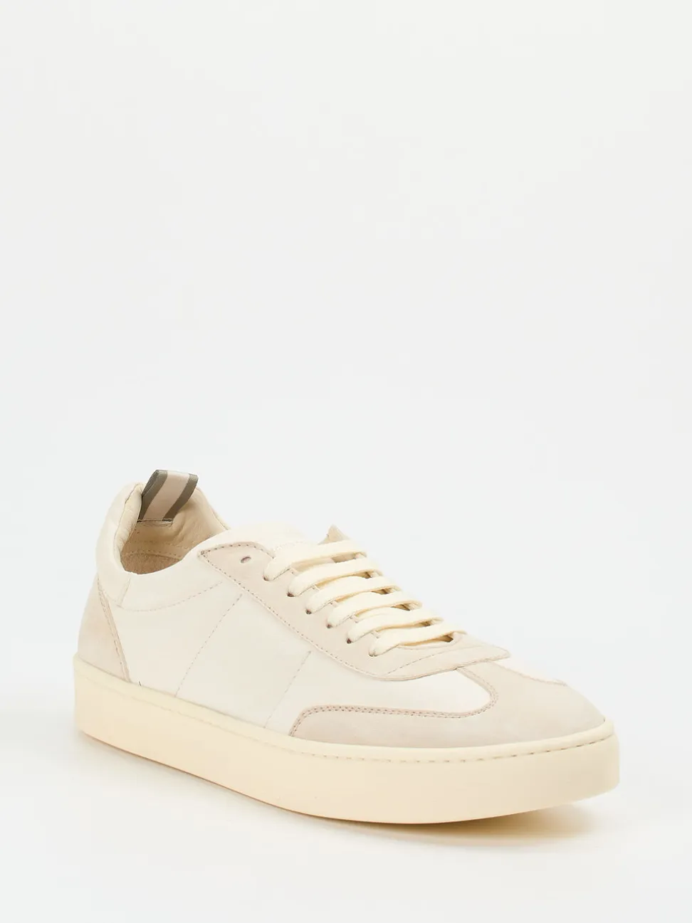 Officine Creative – Sneaker aus Kalb- und Veloursleder Beige