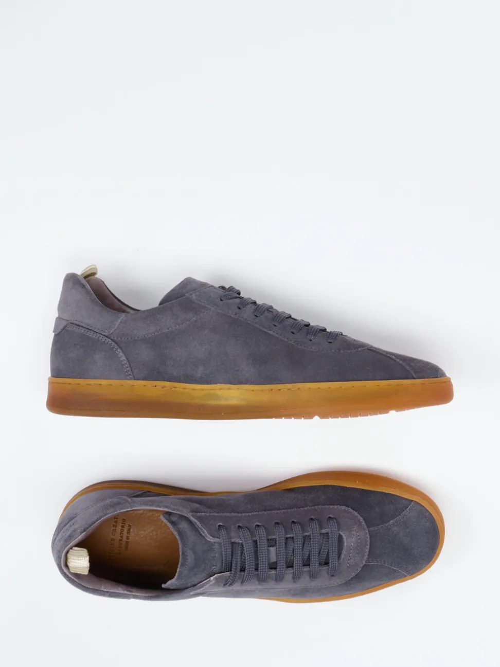 Officine Creative – Sneaker aus Veloursleder Anthrazit