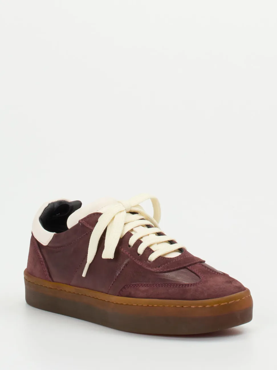 Officine Creative – Sneaker aus Veloursleder in Bordeaux