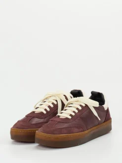 Officine Creative – Sneaker aus Veloursleder in Bordeaux