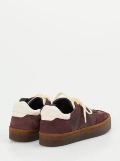 Officine Creative – Sneaker aus Veloursleder in Bordeaux