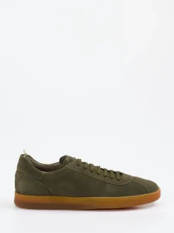 Officine Creative – Sneaker aus Veloursleder olivgrün
