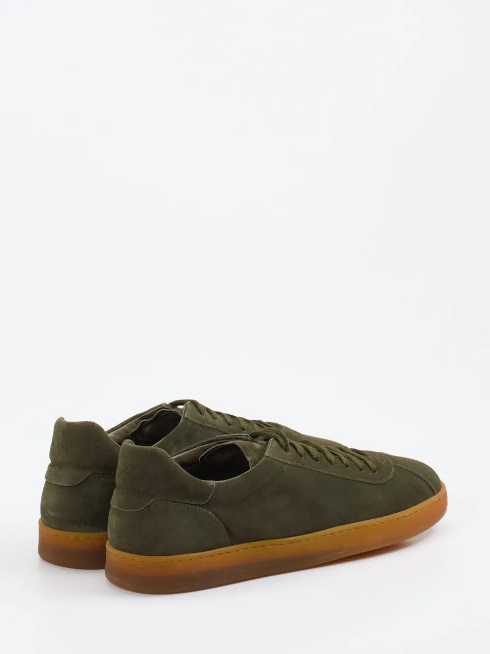Officine Creative – Sneaker aus Veloursleder olivgrün