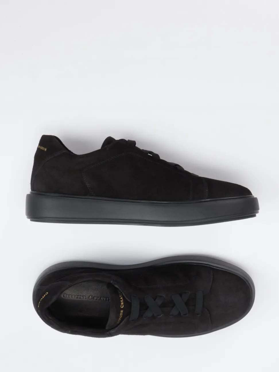 Officine Creative – Sneaker aus Veloursleder Schwarz