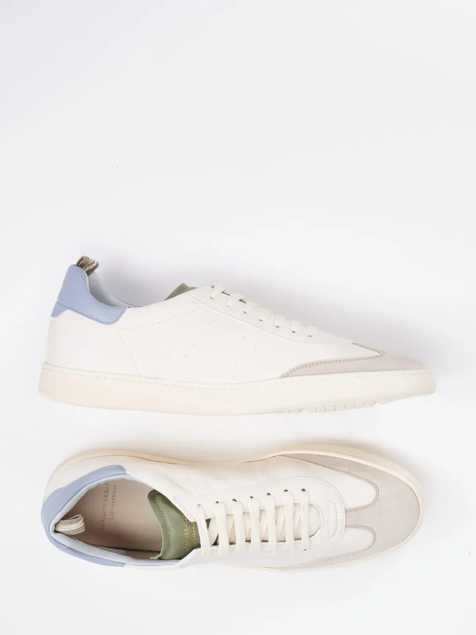 Officine Creative – Sneaker aus Kalbleder Cremeweiß