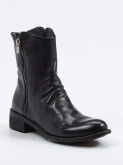 Officine Creative – Stiefelette aus Büffelleder schwarz