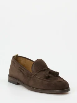 Officine Creative – Tassel Loafer aus Veloursleder Braun