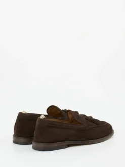 Officine Creative – Tassel Loafer aus Veloursleder Braun