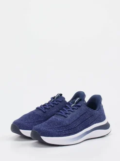 Orthofeet – Komfort-Sneaker aus gestricktem Textil blau