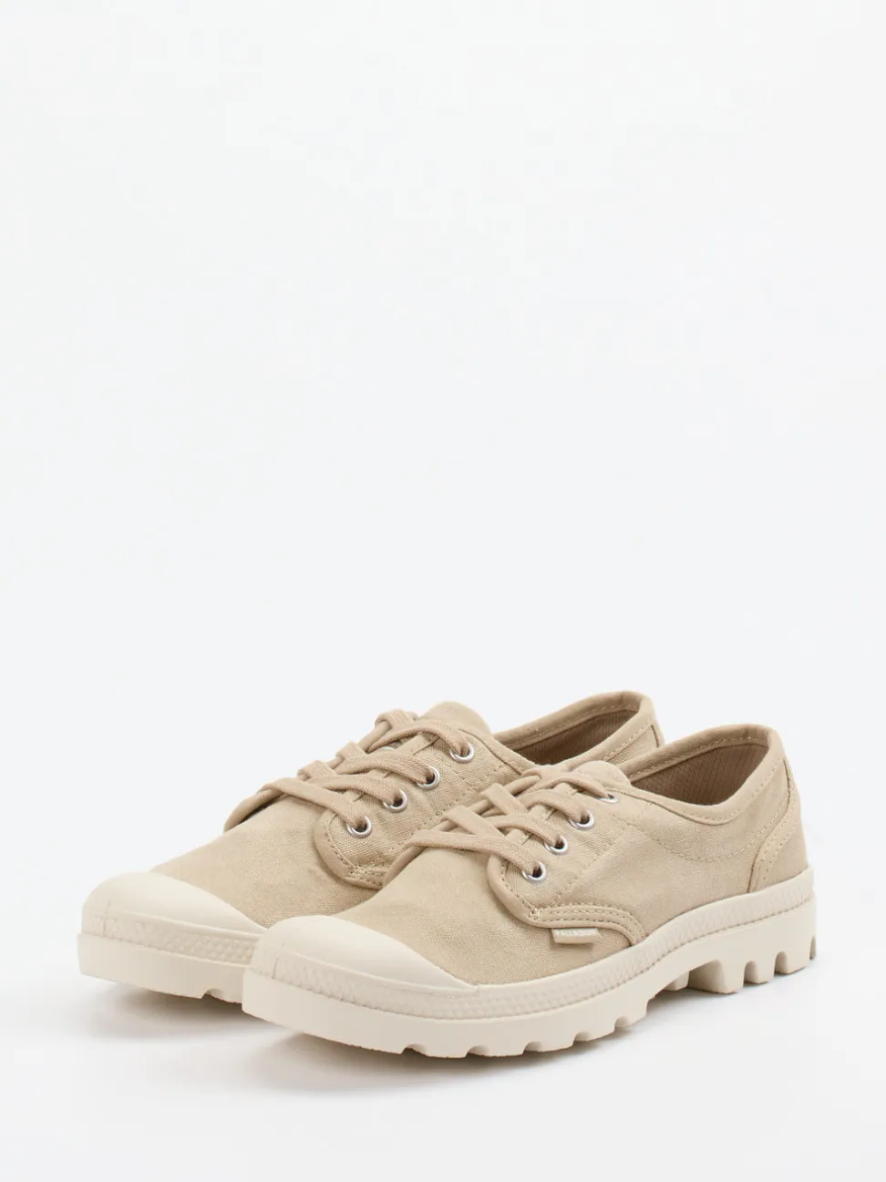 Palladium – Canvas-Sneaker aus Textil in Beige