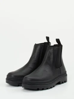 Palladium – Chelsea Boots aus Kalbleder schwarz