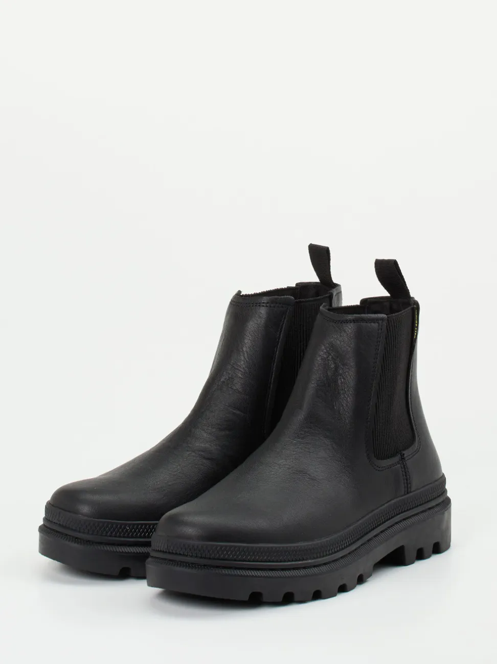 Palladium – Chelsea Boots aus Kalbleder schwarz