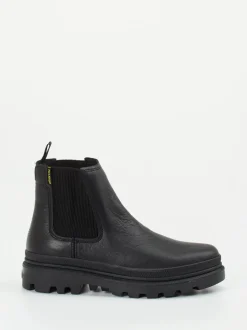 Palladium – Chelsea Boots aus Kalbleder schwarz