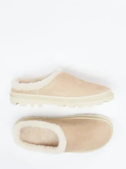 Palladium – Hausschuh aus Veloursleder beige gefüttert
