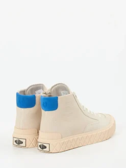 Palladium – High-Top Sneaker aus Veloursleder cremeweiß