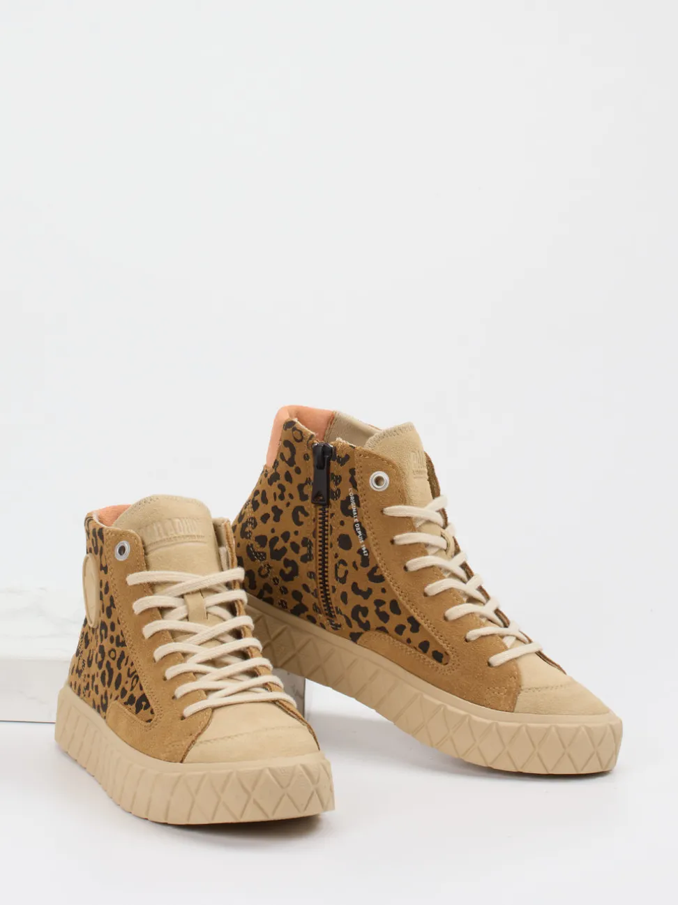 Palladium – High-Top Sneaker aus Wildledermix braun