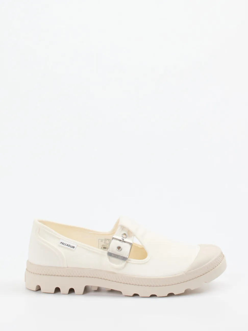 Palladium – Mary Jane Sneaker aus Canvas cremeweiß
