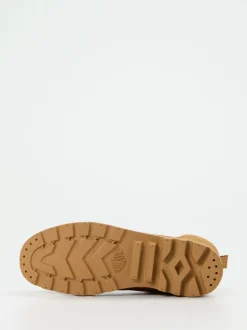 Palladium – Schnürboots aus Nubukleder in Camel