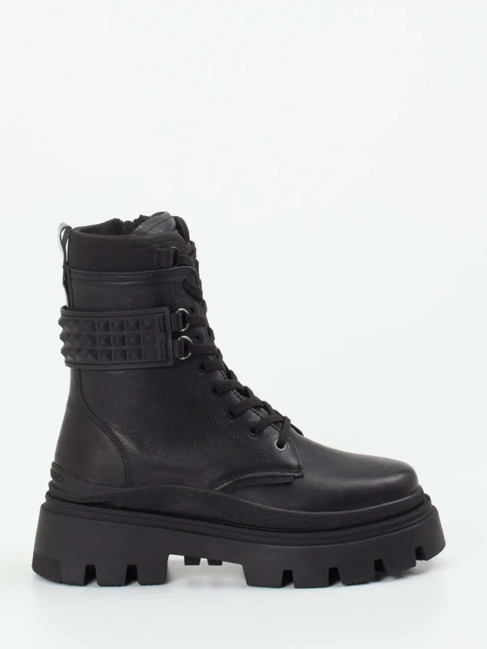Palladium – Schnürboots aus Leder in Schwarz
