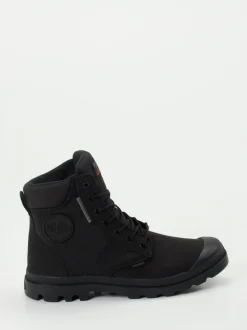 Palladium – Schnürboots aus Nubukleder schwarz