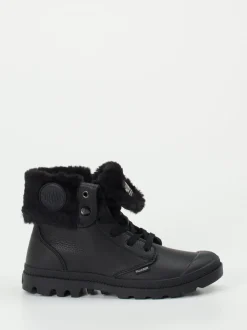 Palladium – Schnürboots aus Nubukleder schwarz