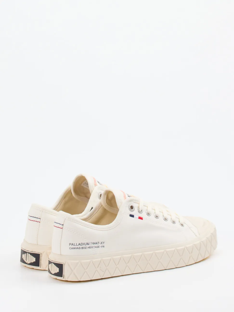 Palladium – Sneaker aus Canvas in Naturweiß