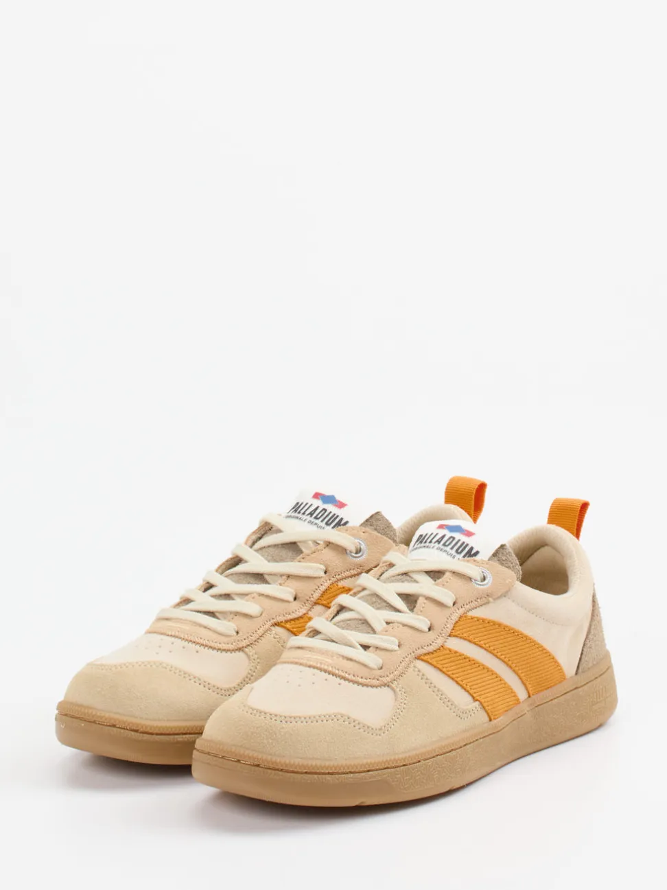 Palladium – Sneaker aus Veloursleder beige