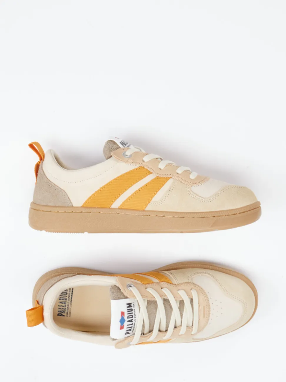 Palladium – Sneaker aus Veloursleder beige