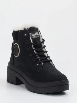 Palladium – Stiefeletten aus Veloursleder Schwarz
