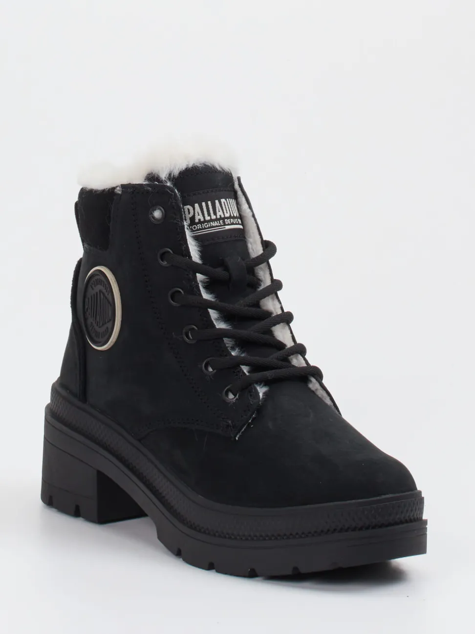 Palladium – Stiefeletten aus Veloursleder Schwarz
