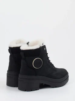 Palladium – Stiefeletten aus Veloursleder Schwarz