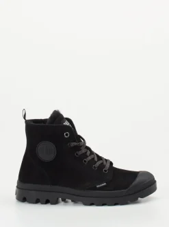 Palladium – Winterboots aus Nubukleder Schwarz