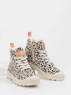 Palladium – Winterboots aus Textil mit Leoprint