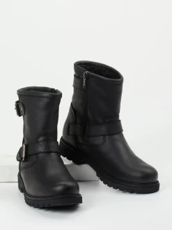 Panama Jack – Biker Boots aus Kalbleder Schwarz