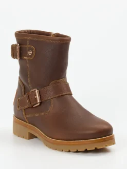 Panama Jack – Biker-Stiefelette aus Lammleder braun