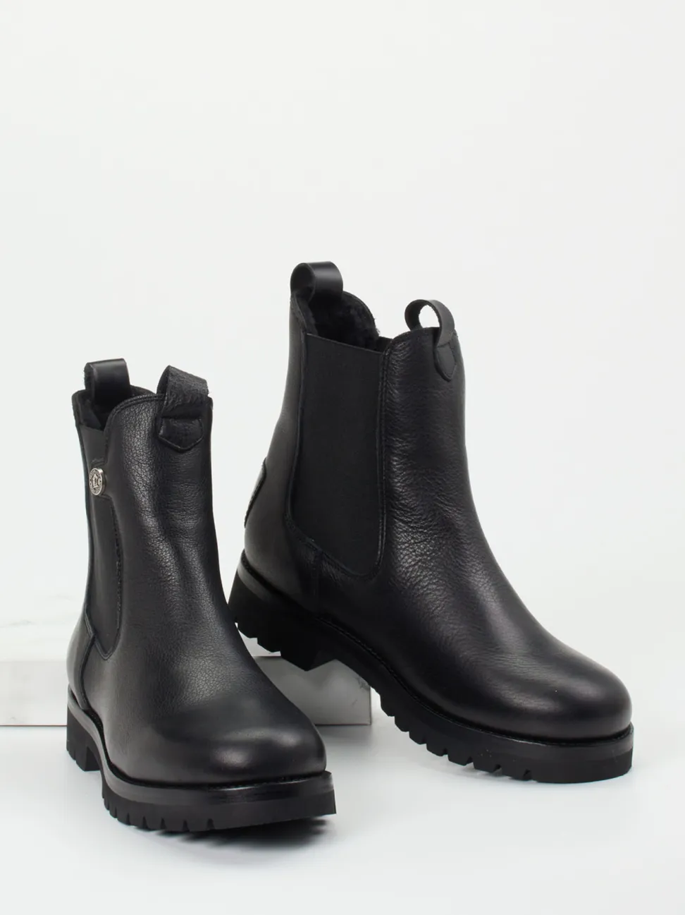 Panama Jack – Chelsea Boots aus Fettleder schwarz
