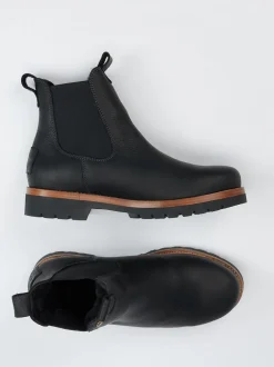 Panama Jack – Chelsea Boots aus Fettleder schwarz