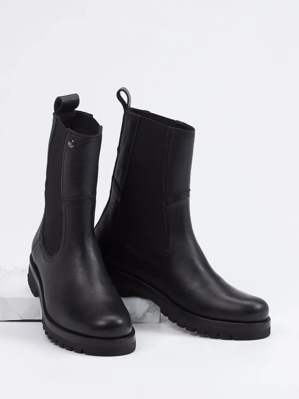 Panama Jack – Chelsea Boots aus Kalbleder Schwarz