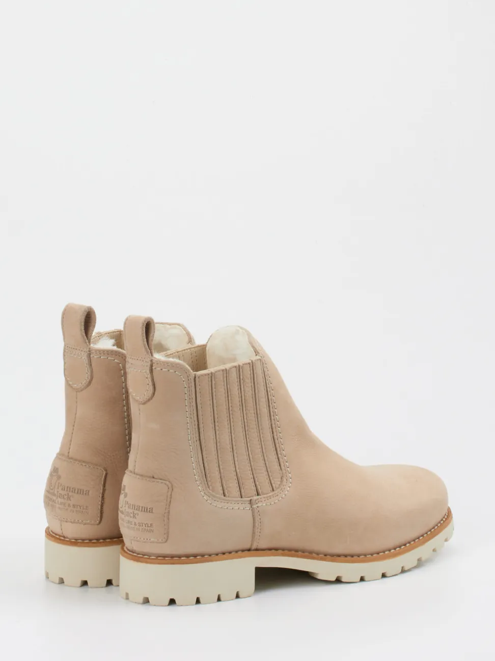 Panama Jack – Chelsea Boots aus Nubukleder beige